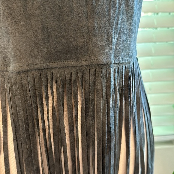 Faux Suede Fringe Tank - Picture 3 of 5